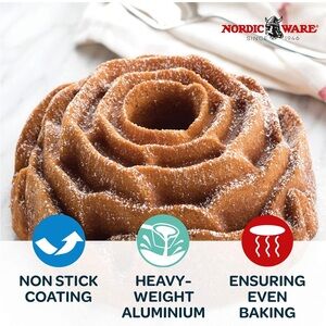 Nordic Ware Rose-Shaped Bundt Pan - Tan
